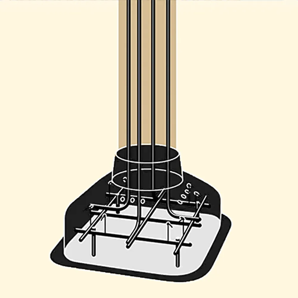 SquareFoot easily accommodates rebar which increases the foundation strength